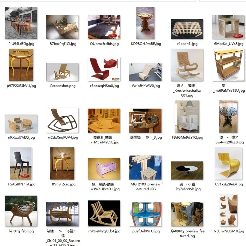 

312 Desk Chair Table Furniture Design DXF Format Drawings for CNC Router Engraving Cutting Art Woodworking Files