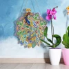 5D DIY Special Shaped Drill Diamond Painting Christmas Flower Wreath Kits with Lamp String Mosaic Art Crafts Rhinestone Decor 4