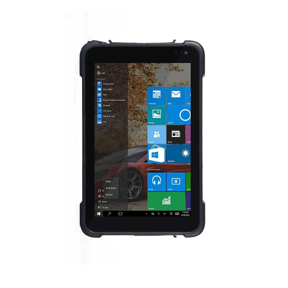 

Прочный промышленный планшетный ПК Windows 10, домашний портативный мобильный компьютер, водонепроницаемый 8-дюймовый сенсорный экран IP67 GPS 8500 м...