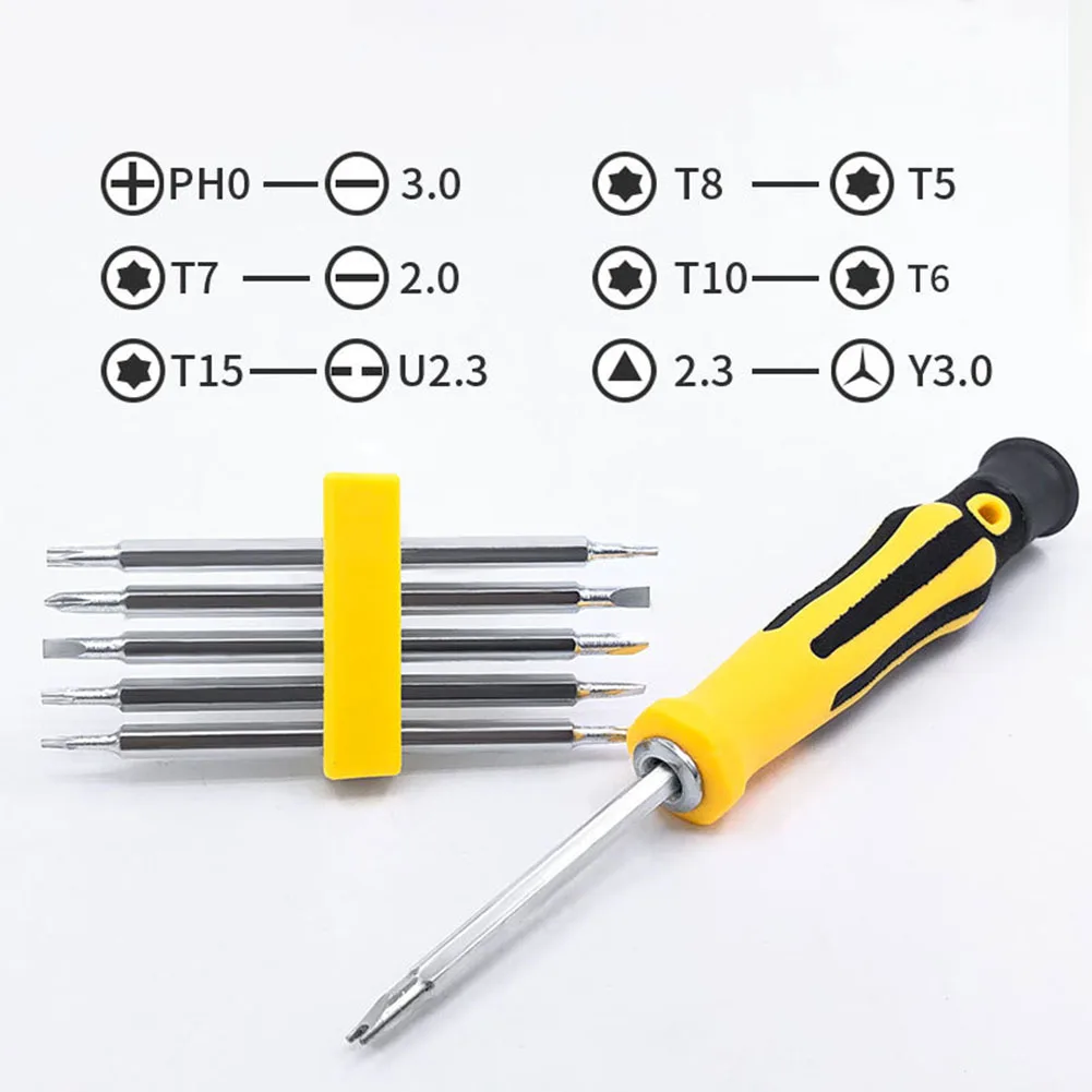 

12 in 1 Magnetic Torx Screwdriver Set Remover Wrench Hex Screw Driver Bits Household Phone PC Computer Repair Hand Tool
