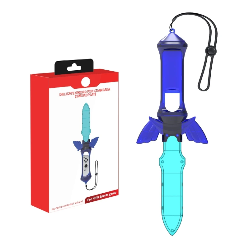 

Joy con Game Sword Handle with Strap Chamfered Corner Avoid Accidental Stabbing Additional Security Gameplay Sword Strap