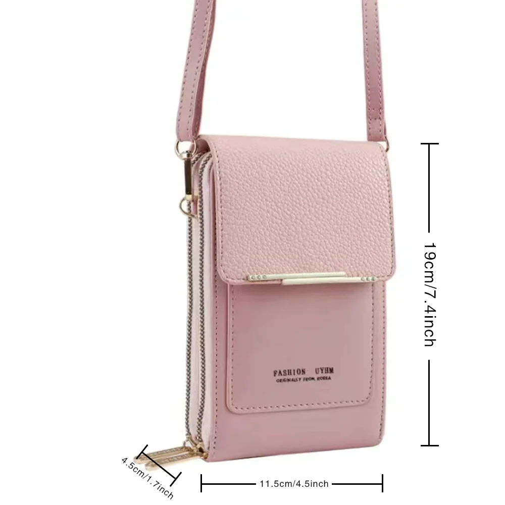 Phone Bag Small Crossbody Bags Women Leather Tote Touch Screen Shoulder Messenger Bags Flap Clutch Card Holders Purse Handbag