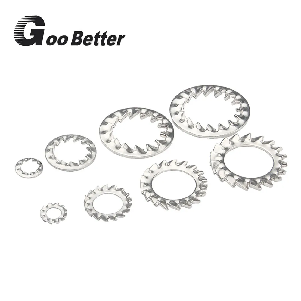 

M3 M4 M5 M6 M8 M10 Internal/External Toothed Gasket Washer A2 304 Stainless Steel Lock Washer