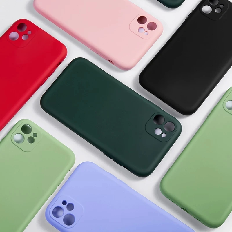 Камера Протектор Жидкий Силиконовый Чехол Для Apple iPhone 12 11 Pro Max 12mini 6 6s 7 Plus X XR XS Мягкий Резиновый Задний Корпус.
