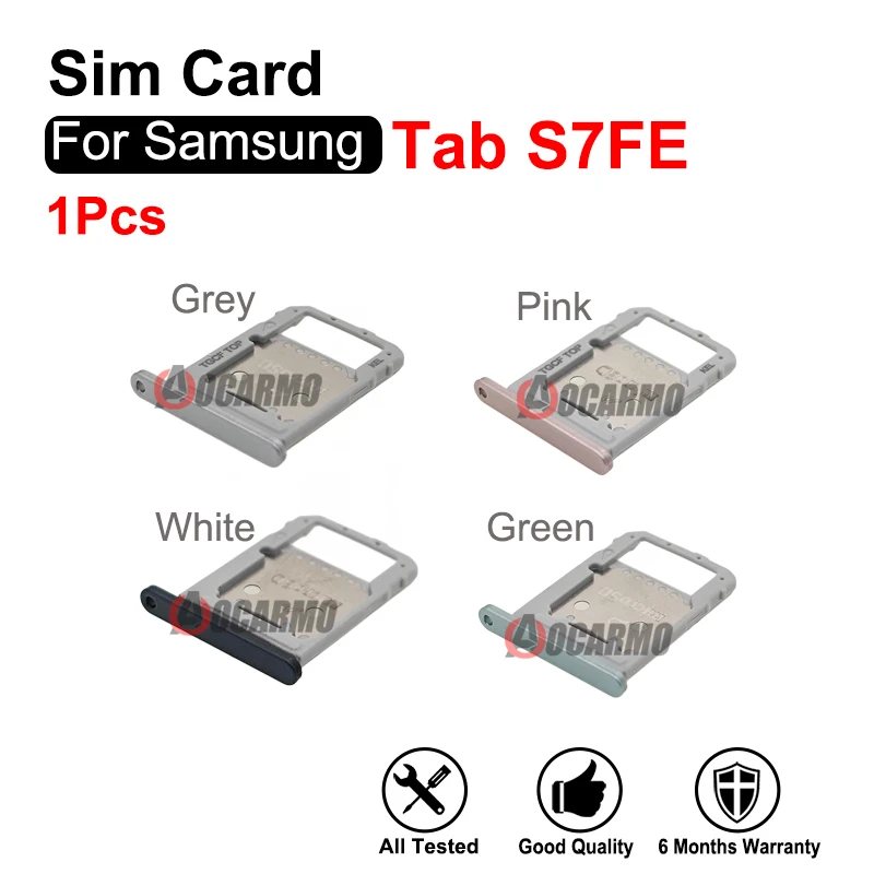 Для Samsung Galaxy Tab S7 FE 4G Sim лоток слот для SIM-карты S7FE SM-T735C Запасная часть |