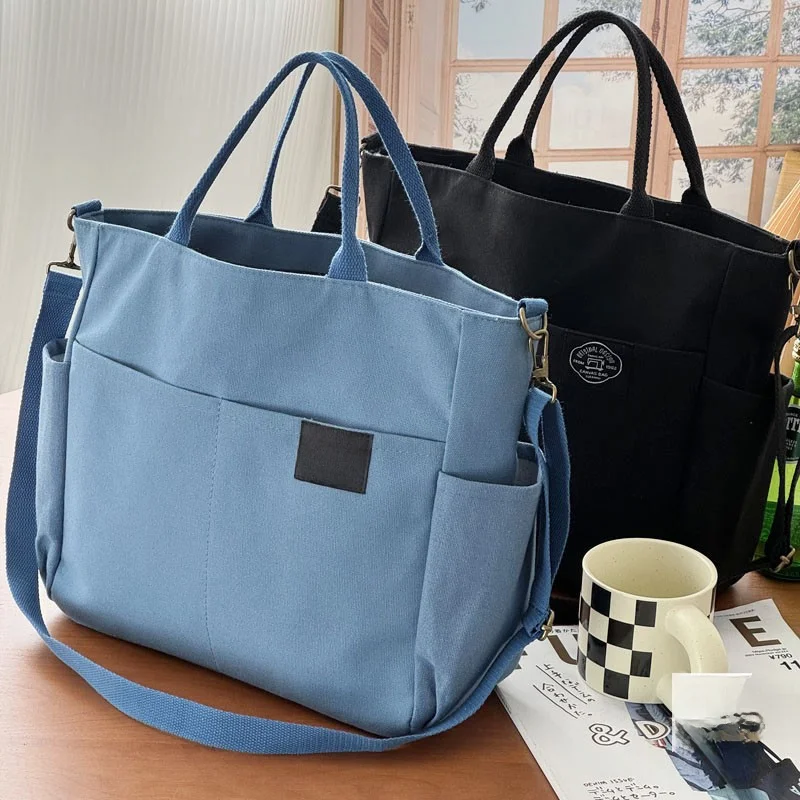 Большая холщовая пляжная сумка с логотипом под заказ: стильная модная дорожная и