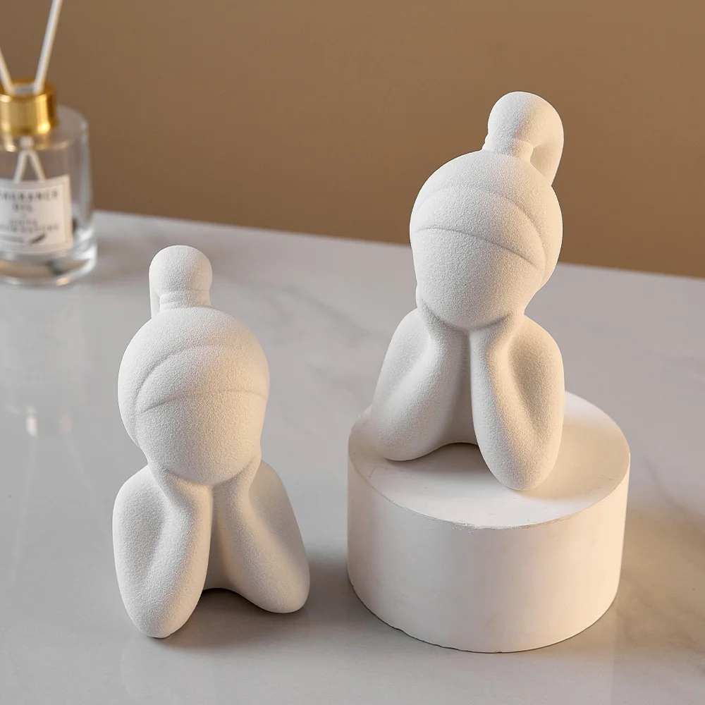 

Скандинавский керамический декор, семейная статуя, абстрактные аксессуары для украшения дома, человеческая скульптура, современный дизайн, декор для гостиной, подарок