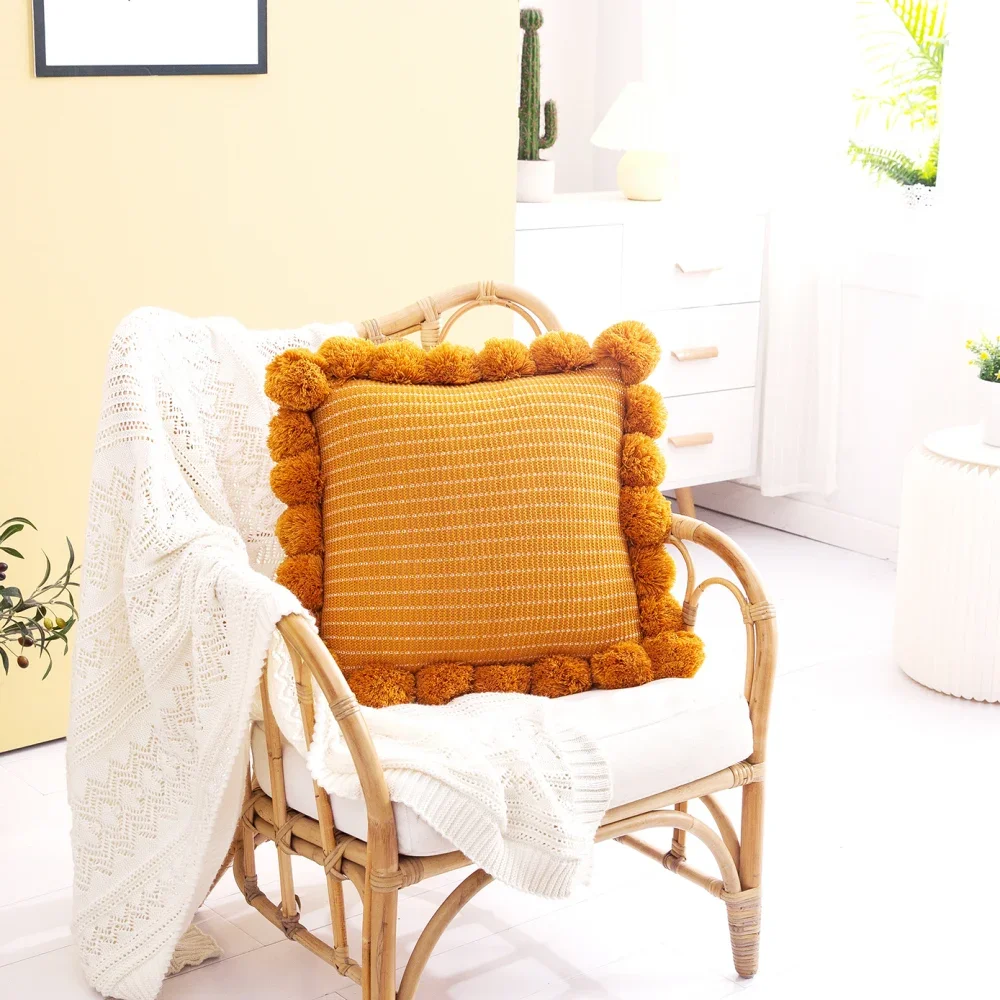 

Ins Wind Big Ball Ball Nordic Knitted Pillow Pillow