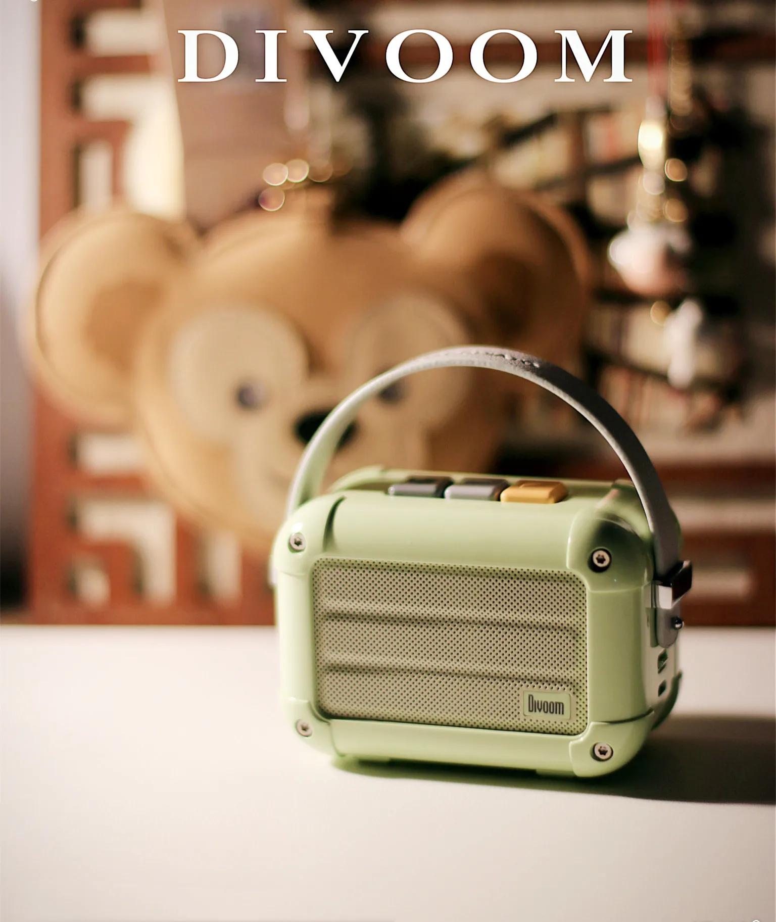 

Divoom Macchiato TWS Bluetooth Speaker Matcha Green Metal Radio Outdoor Hand-held Music Wireless Player Subwoofer Gift Box