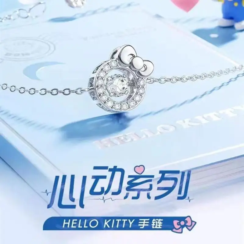 

Free Shiping Cute Sanrio Necklace Romantic Fashion Kawaii Hello Kitty Pendant Brass Necklaces y2k Accesories For Women Girl Gift