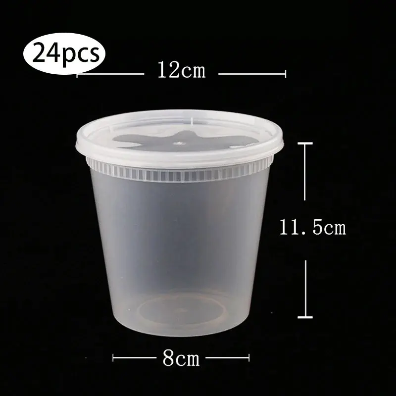 

Пластиковые контейнеры для хранения пищевых продуктов Deli со стандартным объемом 8 унций-32 унции, контейнеры для хранения в морозильной камере, контейнеры для подготовки пищи без БФА, 24 шт.