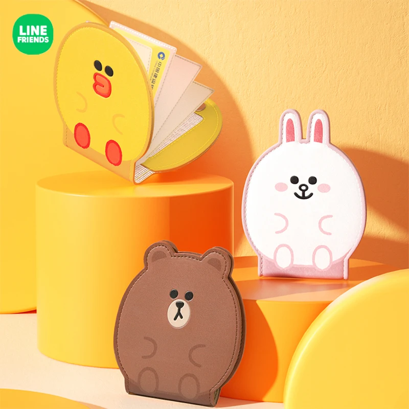 

LINE FRIENDS BROWN SALLY kawaii Anime Cartoon PU Travel Passport Holder Driving License Cover Credit Card Holder Card Protector