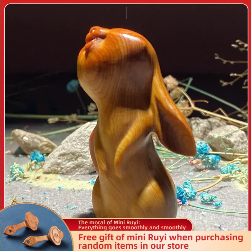 

Cliff Cypress Wood Rabbit Wooden Craft Gift Goods of Furniture for Display Rather Than for Use Sculpture Moderne Mainland China