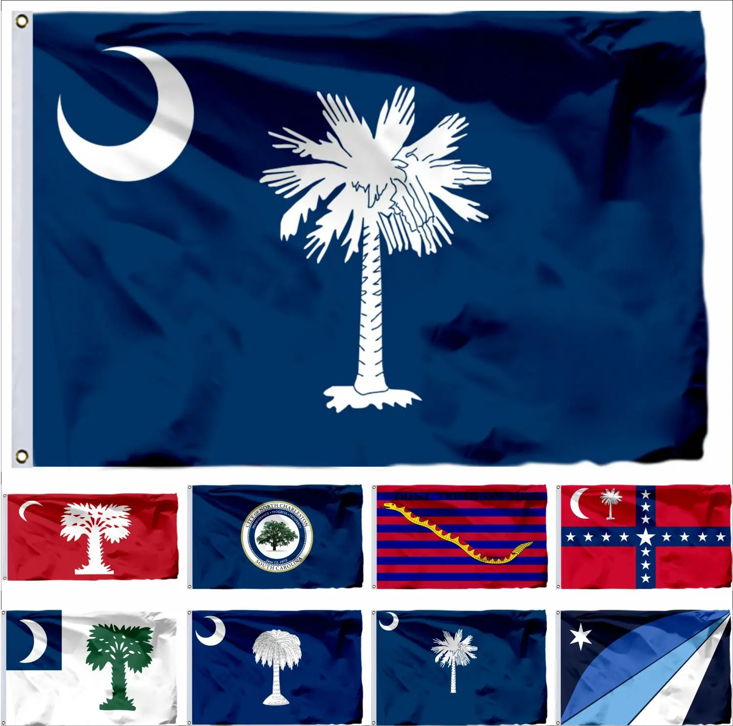 

USA South Carolina Sovereignty Secession Flag 90x150cm Charleston 3x5ft US Guanica American United States Flags Clinton Banners