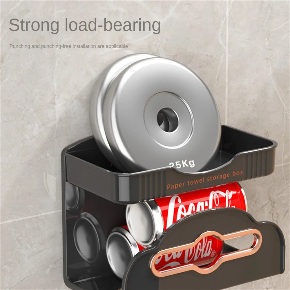 

Household Fashion Light Luxury Paper Towel Box Toilet Wall Mounted Drawout Box Non Punching Toilet Tissue Paper Storage Box