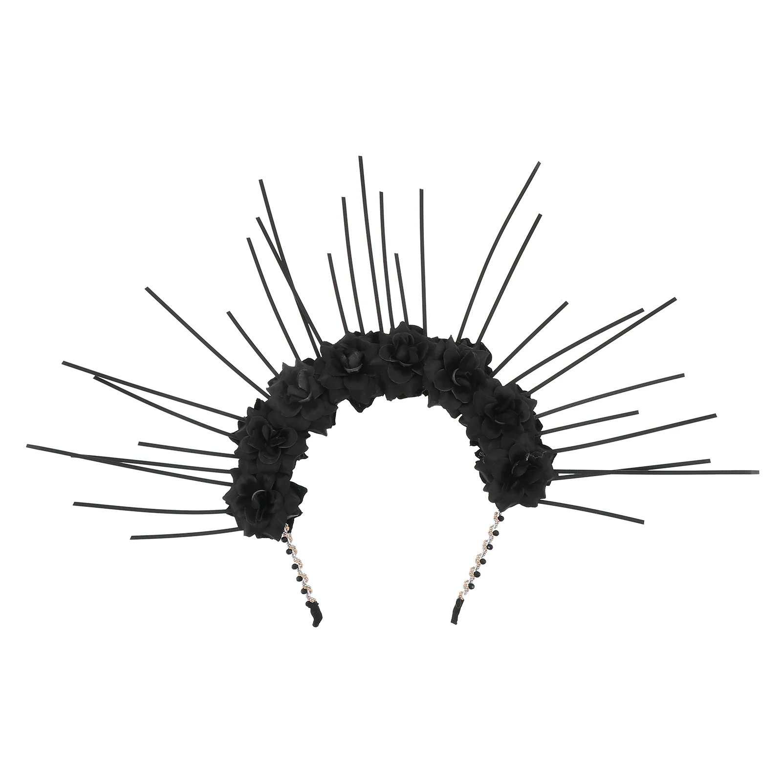 

Zipper Headband Floral Headbands Women Decorative Hairband Lolita Photo Prop Female Metal Accessory Headdress Delicate Miss