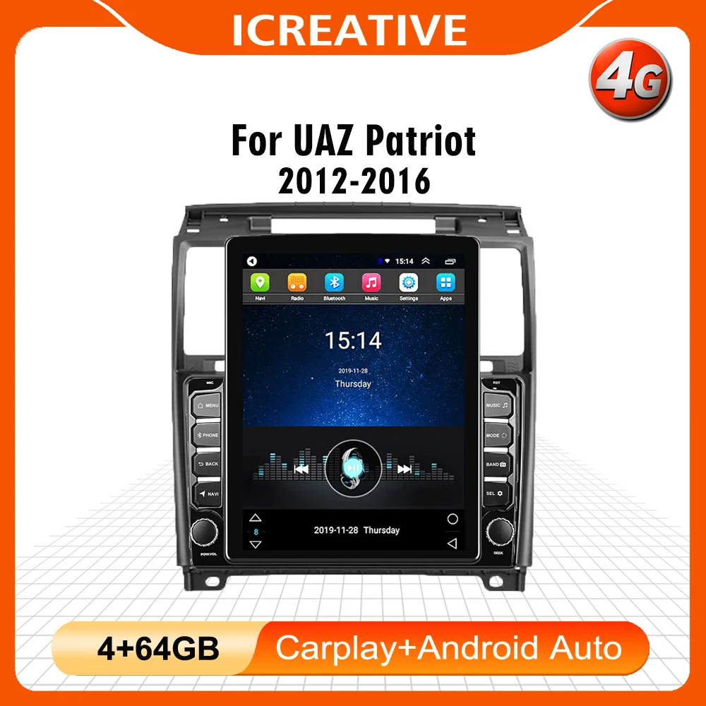 

Car Multimedia Player For UAZ Patriot 2012-2016 4G Carplay 2 Din 9.7" Tesla Screen GPS Navigator Android Autoradio Head Unit