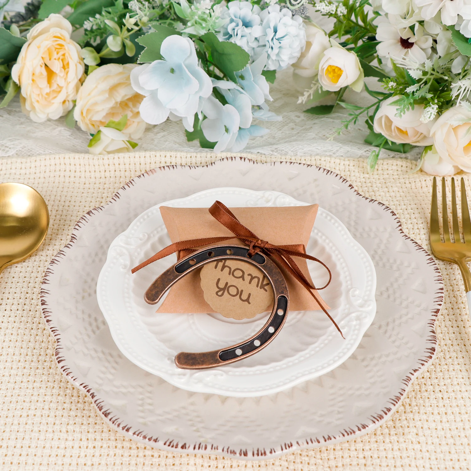 Металлические мини-подковы Lucky Horse с коробками для конфет 20 шт