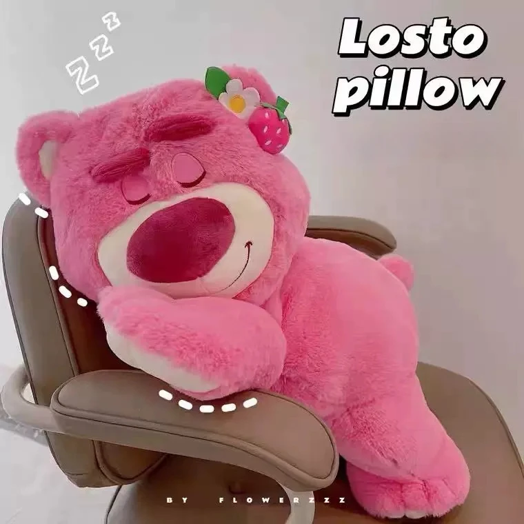 Милая плюшевая кукла Disney Lotso аниме-фигурка кавайная подушка с клубничным
