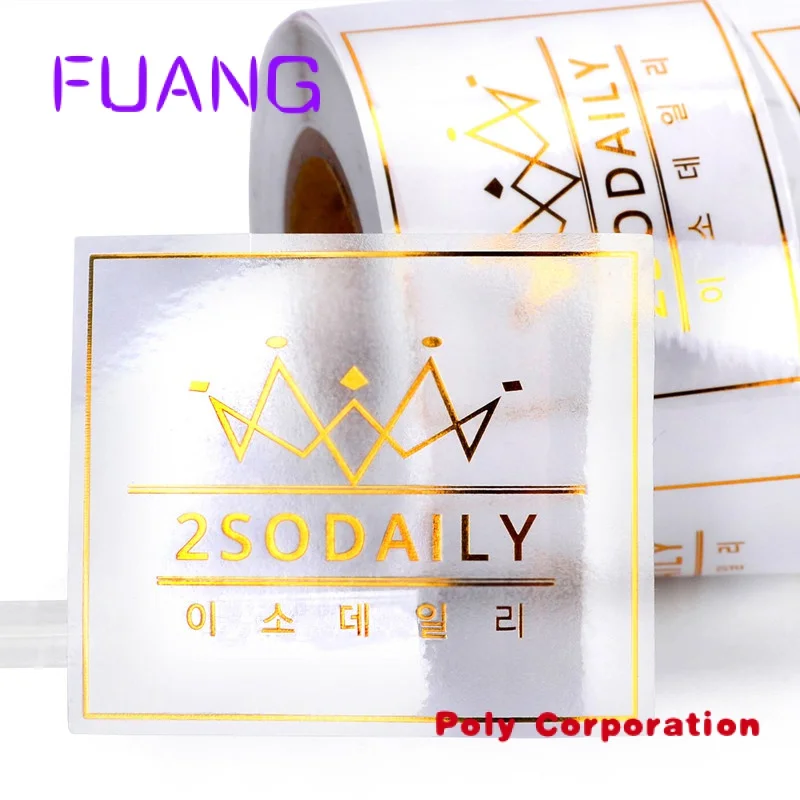 High Quality Custom sticker logo Clear Gold Foil Die Cut Labels Transparent Stickers Sheet