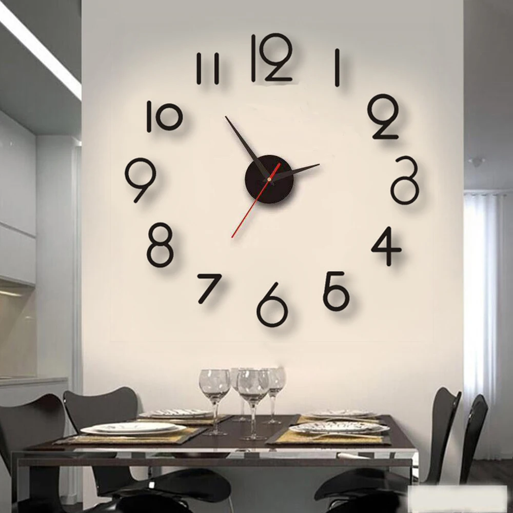 

Mini 3D Wall Clock reloj de pared DIY Quartz Watch Acrylic Mirror Stickers Horloge Murale Home Decor Clocks 2022 Modern Design