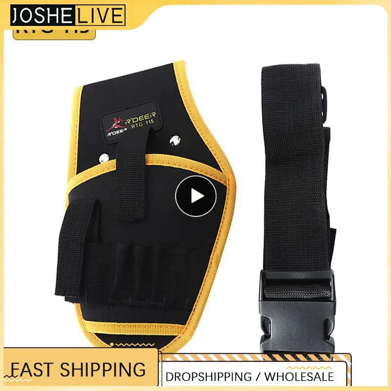 

Tool Bag Multifunctional Light Storage Bag Abrasion Resistant Waist Welt Pocket Electrician Tool Bag Tool Clip Organizer Oxford