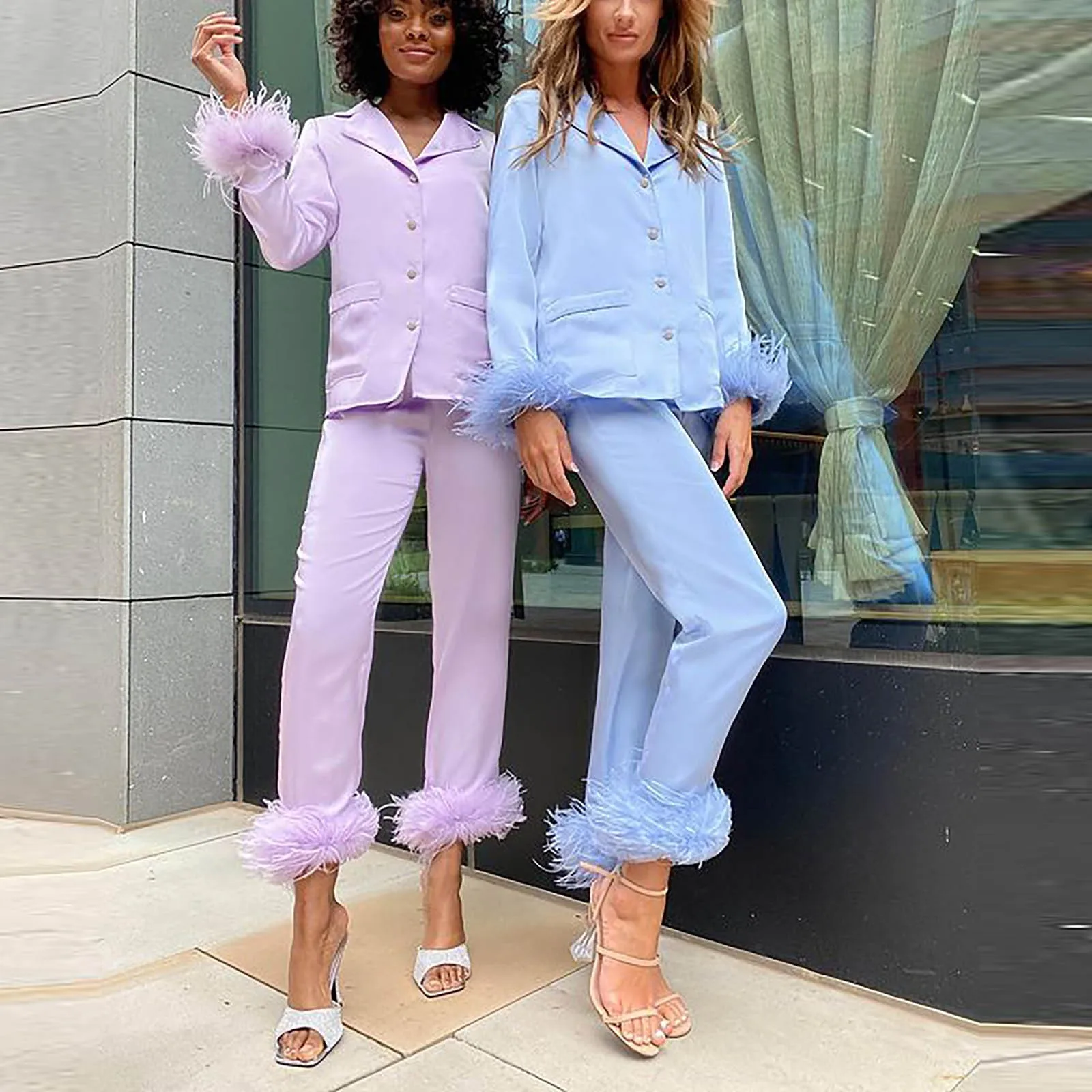 Атласная шелковая пижама Женский комплект велюровые халаты домашняя одежда