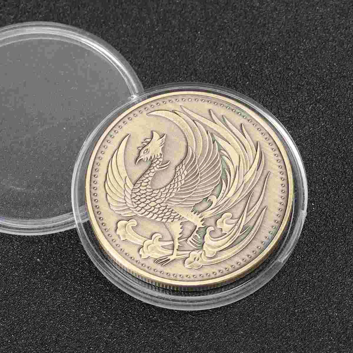 

Coins Chinese Phoenix Commemorative Dragon Challenge Zodiac Memorial Souvenir Bronze Fortunegift Traditional Collection