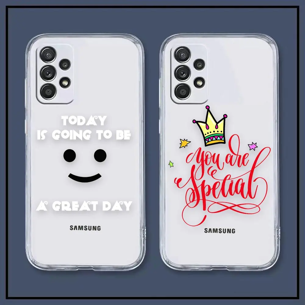 

Enjoy Your Special Day Clear Funda Case For Samsung A73 A12 A13 A22 A33 A42 A53 5G A32 A50 A31 A71 A21S A51 A23 A10 A30 A03 Case