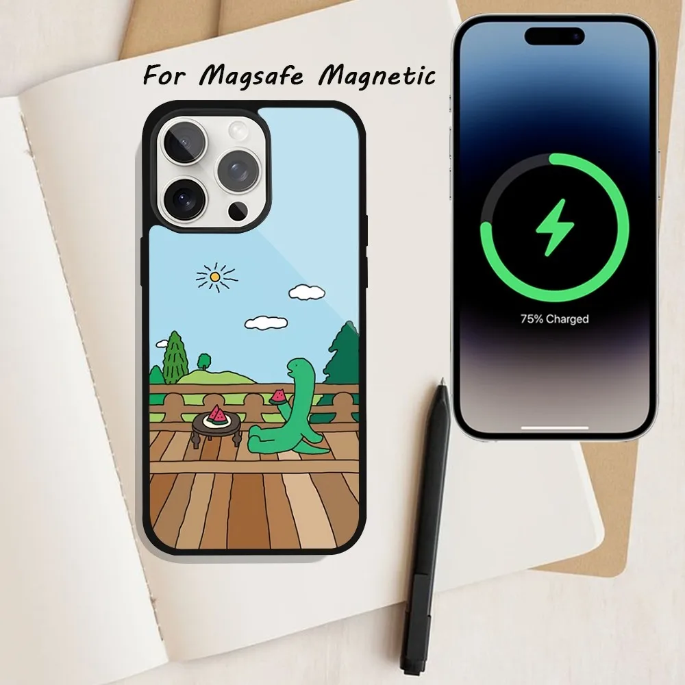 Милый Чехол Для Телефона J-Joguman Studios iPhone 15/14/13/12/11 Pro Plus Max Magsafe — Совместимость С