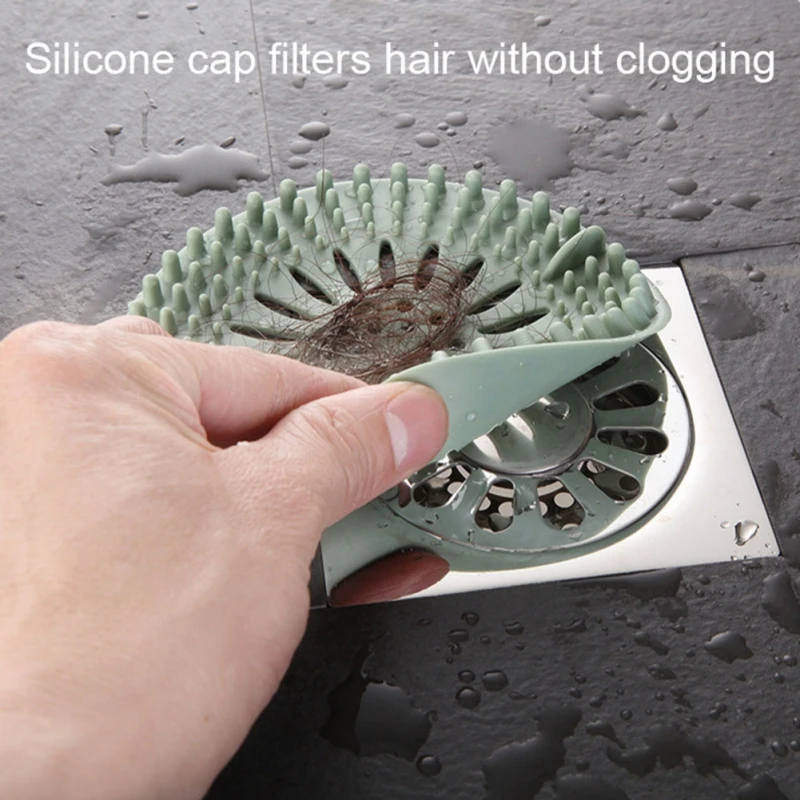 

Kitchen Sink Strainer Silicone Drain Hair Catcher, Bathroom Shower Bath Stopper Drain Cover Hair Trap, Filter for Kitchen