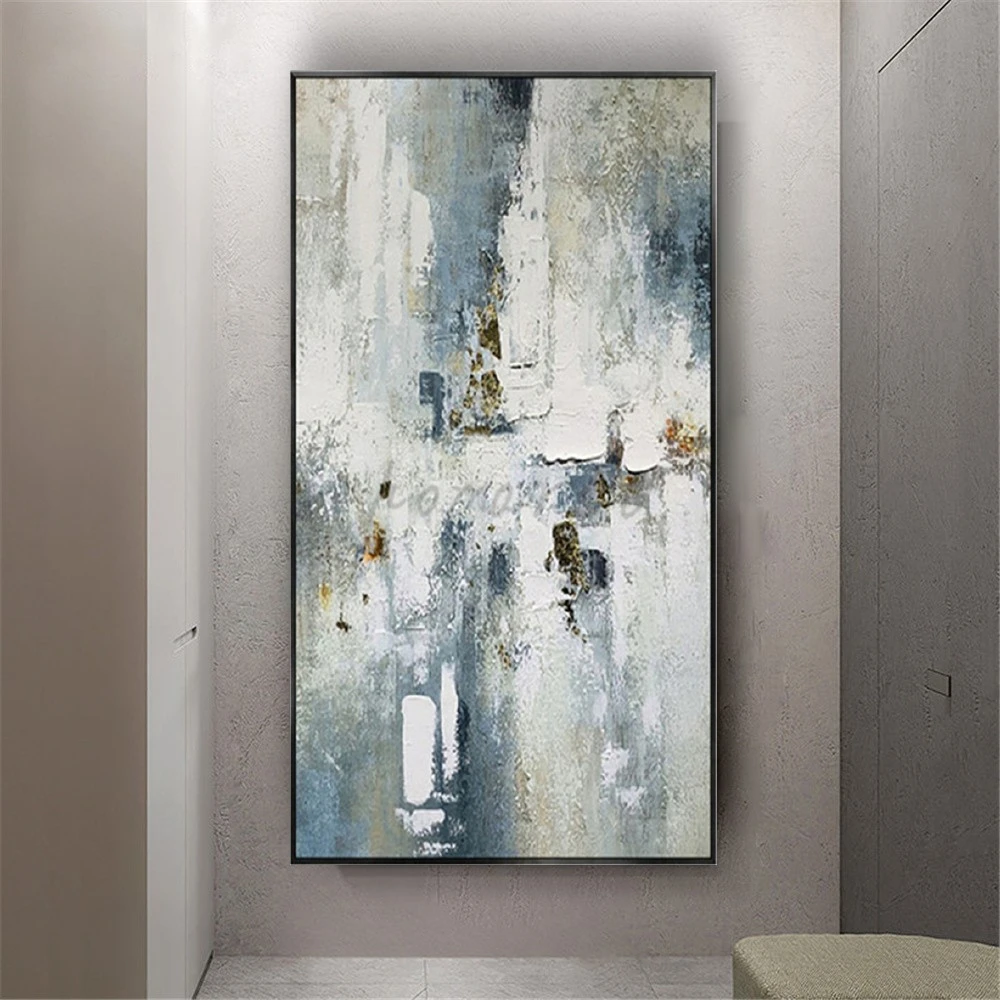 

100% ручная роспись гигантский абстрактный серый холст постер скандинавские современные картины маслом Декор Гостиная Спальня домашние настенные картины