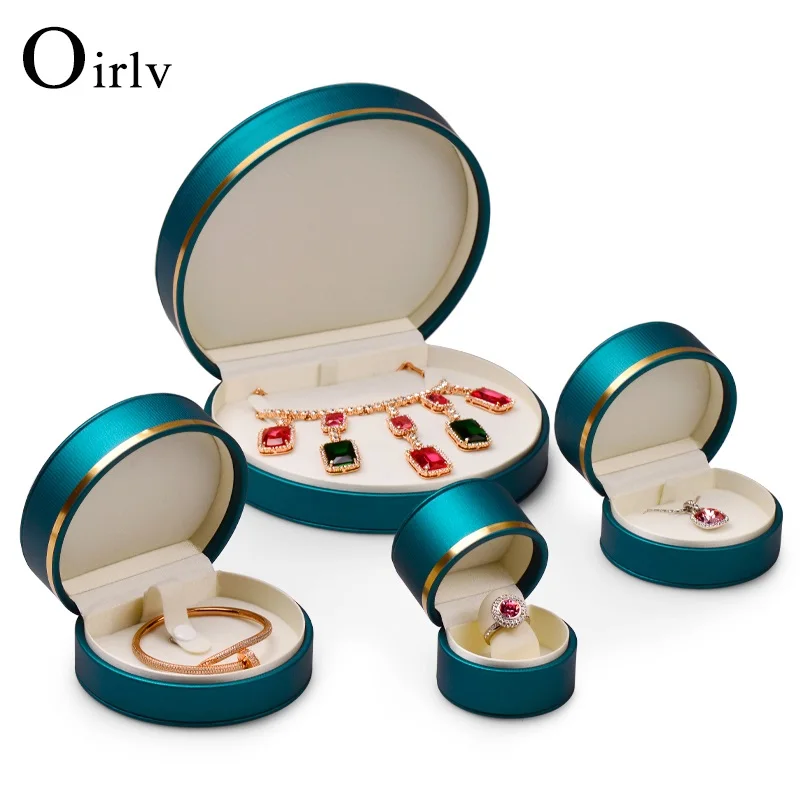 

Голубая шкатулка для ювелирных украшений Oirlv, шкатулка для хранения колец, импортная шкатулка для ювелирных украшений из искусственной кож...