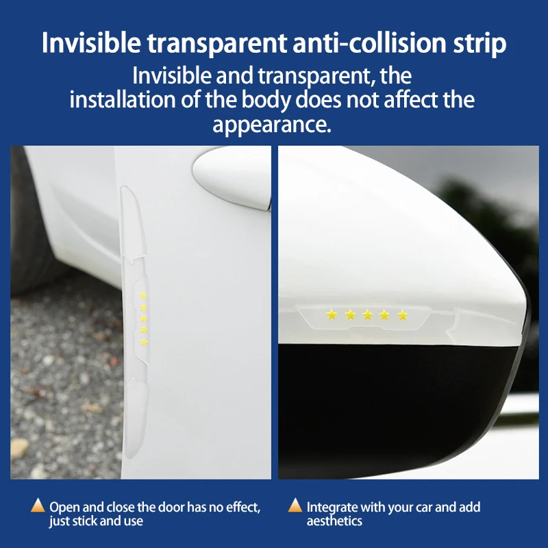 

Wide Compatibility Car Door Protector Guard Strip Effectively Prevention Pvc Car Rubber Bumper Stickers Easy Installation