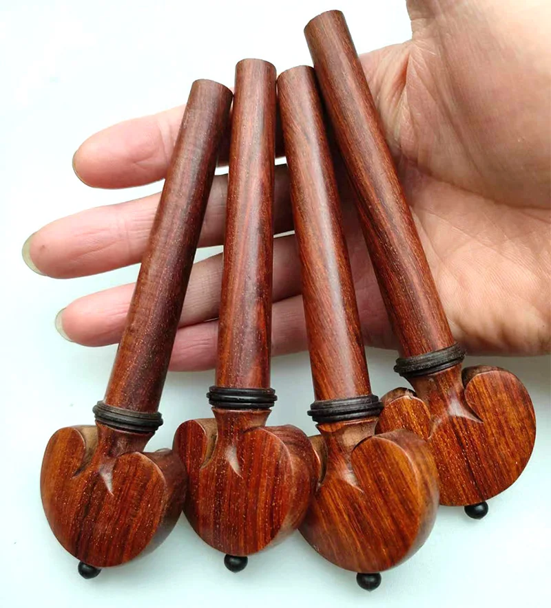 4pcs 4/4 Cello Pegs String Tuning Keys Rosewood EbonyWood Professional Cello Accessories enlarge