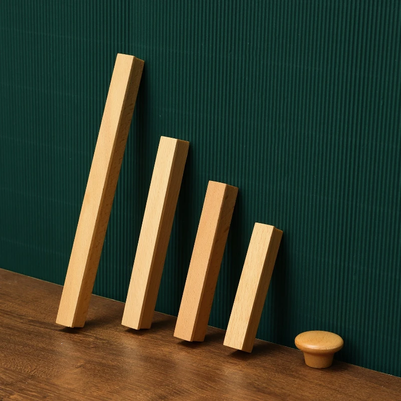 Деревянные ручки для мебели из ореха ящиков кухонных шкафов и комода шкафа |