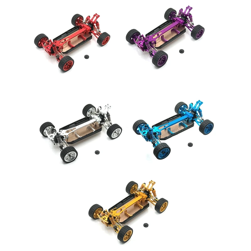 

For Wltoys 124019 1/12 RC Car Upgrade Parts All Metal Assembled Frame Chassis With Wheel Set Spare Accessories