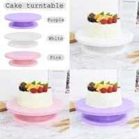 10 5inch cake turntable decorating rotating anti skid stand plastic round cake table diy kitchen accessories baking supply tools