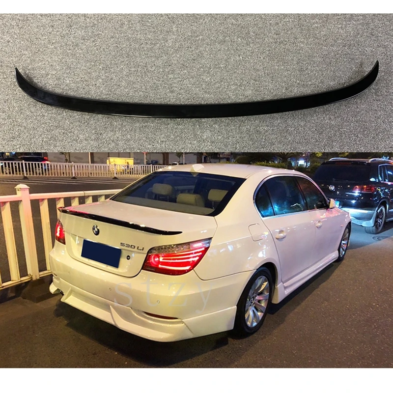 

Для BMW E60 520i 525i 530i 2004–2010 автомобильный спойлер на крышу заднего окна, крылья Bodykit, черный карбоновый тюнинговый аксессуар