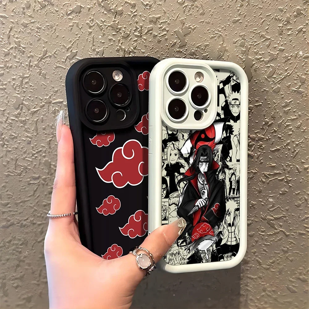 Чехол для телефона Anime Akatsukis Itachis iPhone 16 15 14 13 12 11 Pro Max Mini XR XS X 7 8 Plus мягкая задняя