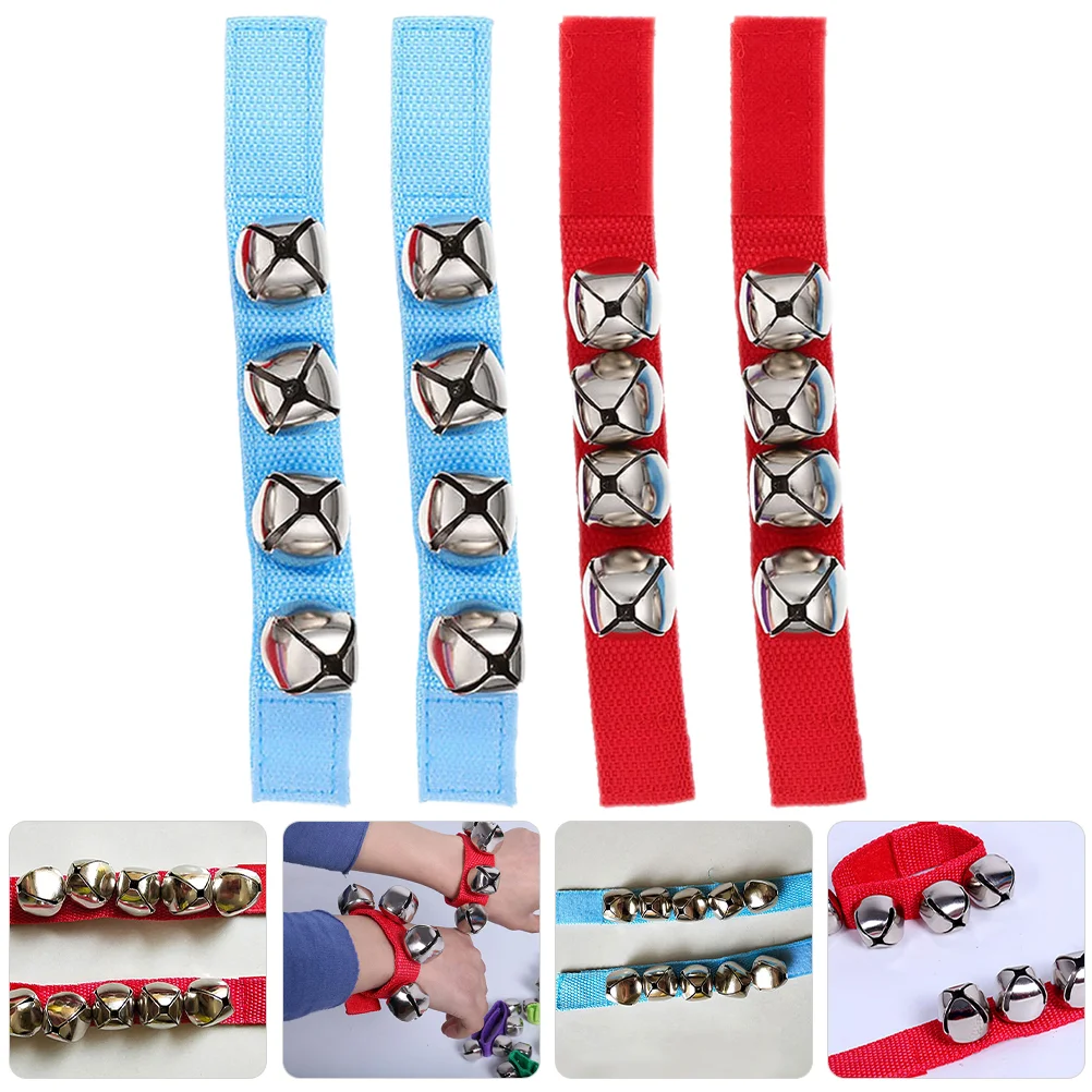 

4 Pcs Ankle Shaking Bells Music Instrument Hand Instruments Educational Wrist The