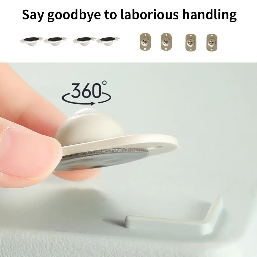 

Buy2 Get3% Off 4pcs Storage Box Pulley Self-Adhesive Wheels Swivel Casters Universal Furniture Wheel Directional Roller