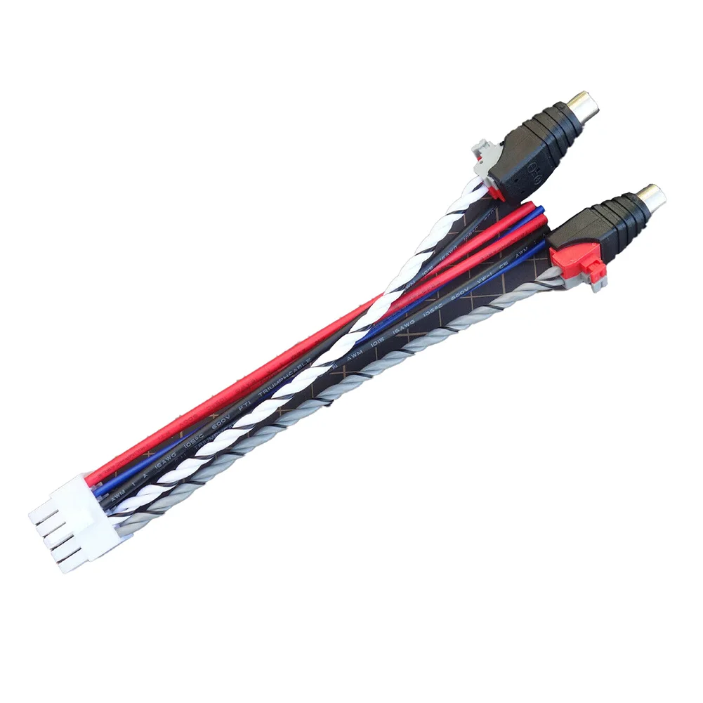 

2022 New Power Input Speaker Wire Harness 10 Pin Plug RCA For Dual TBX10A 16AWG 1015UL 10 Thread Bundle Plug High Quality