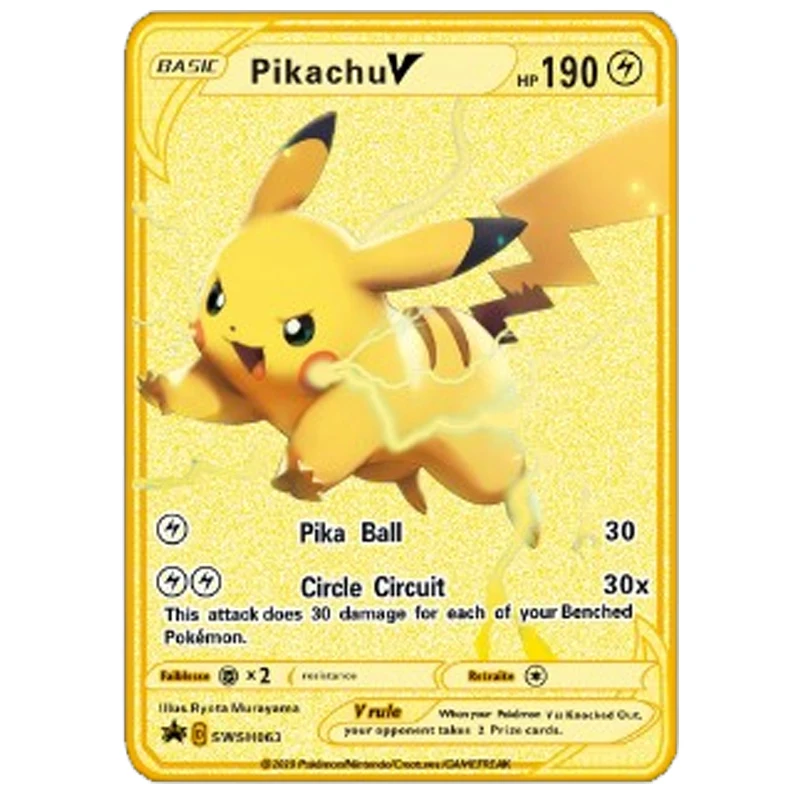 

Original Pokemon Metal Card Pikachu Fire-breathing Dragon Battle Game Collection Vamx Gx Ex Children's Boy Toys Birthday Gift