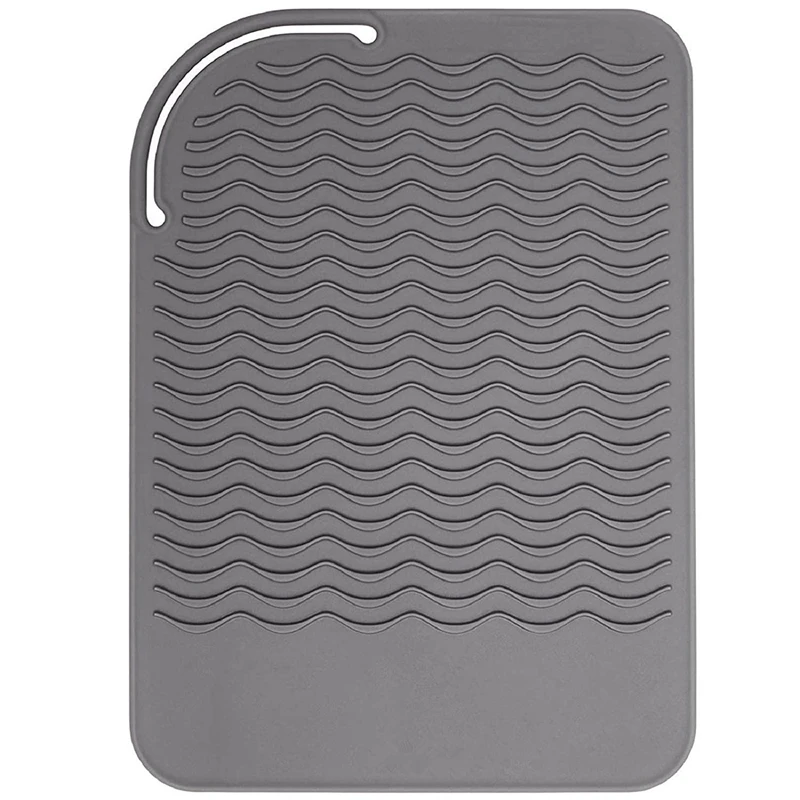 

2X серый силиконовый термостойкий Коврик для путешествий, коврик для выпрямления волос, щипцы для завивки, плоские утюжки