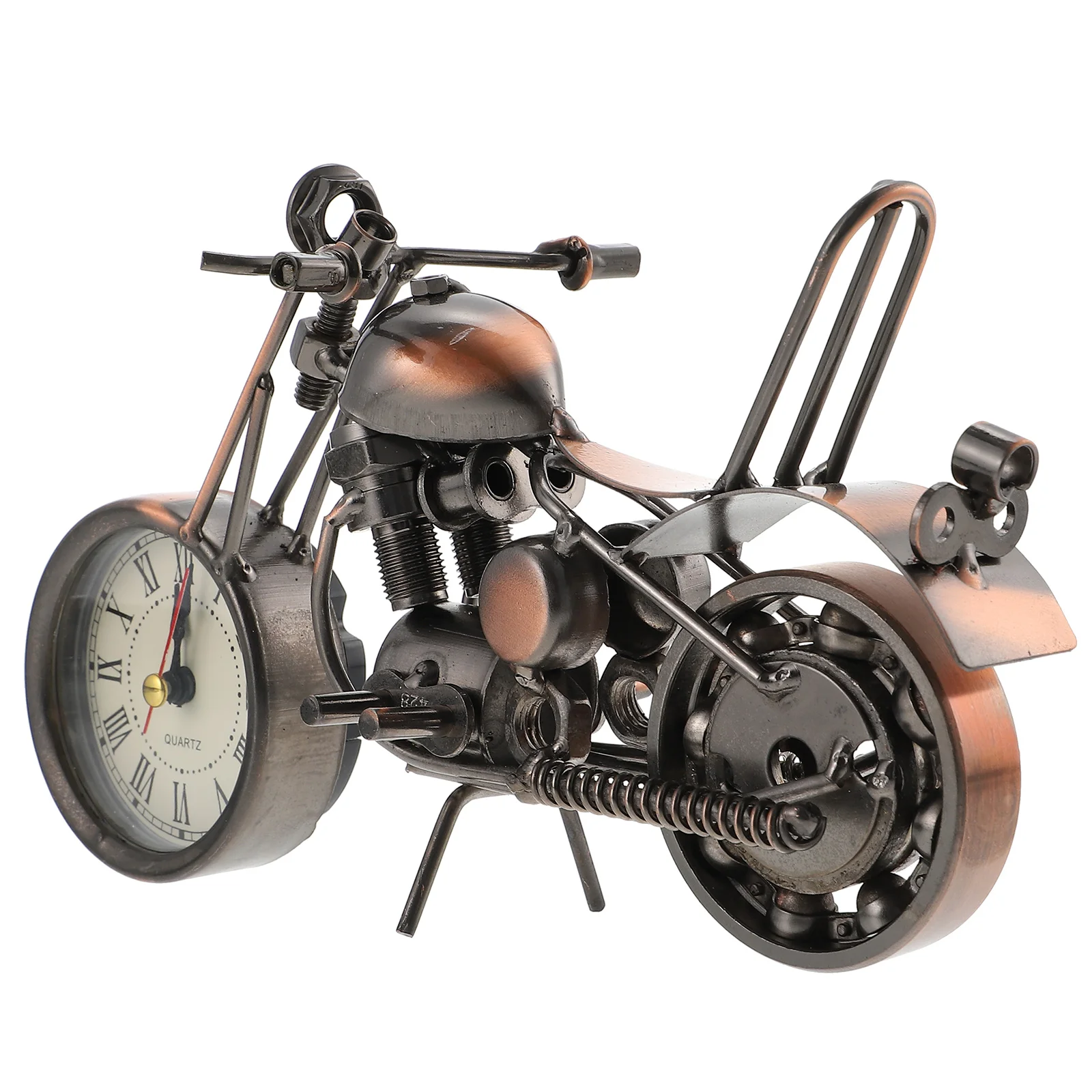 

Clock Motorcycle Alarm Metal Desk Model Clocks Bedside Old Table Vintage Sculpture Fashion Bike Shelf Figurines Kids Aesthetic