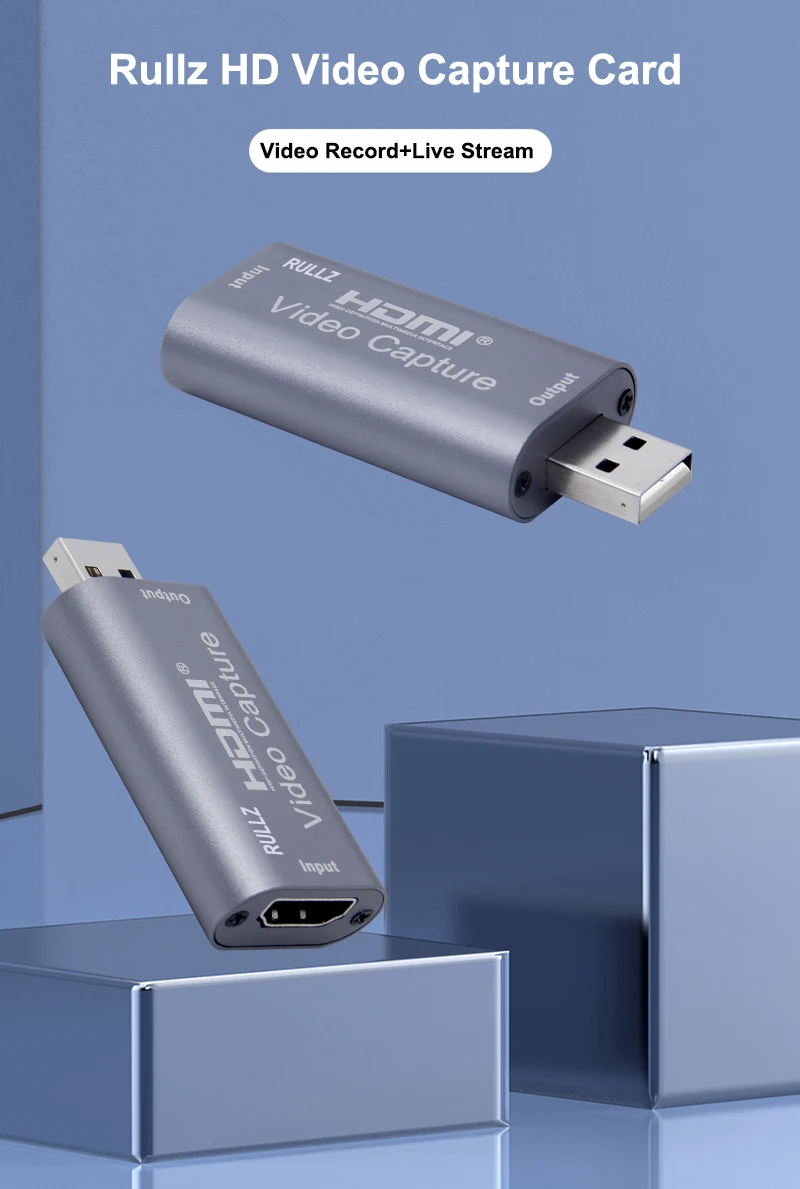 

4K Mini Video Capture Card USB 2.0 HDMI Video Grabber for PS4 PS5 Phone Game HD Camera Recording Box 1080P Live Streaming Plate