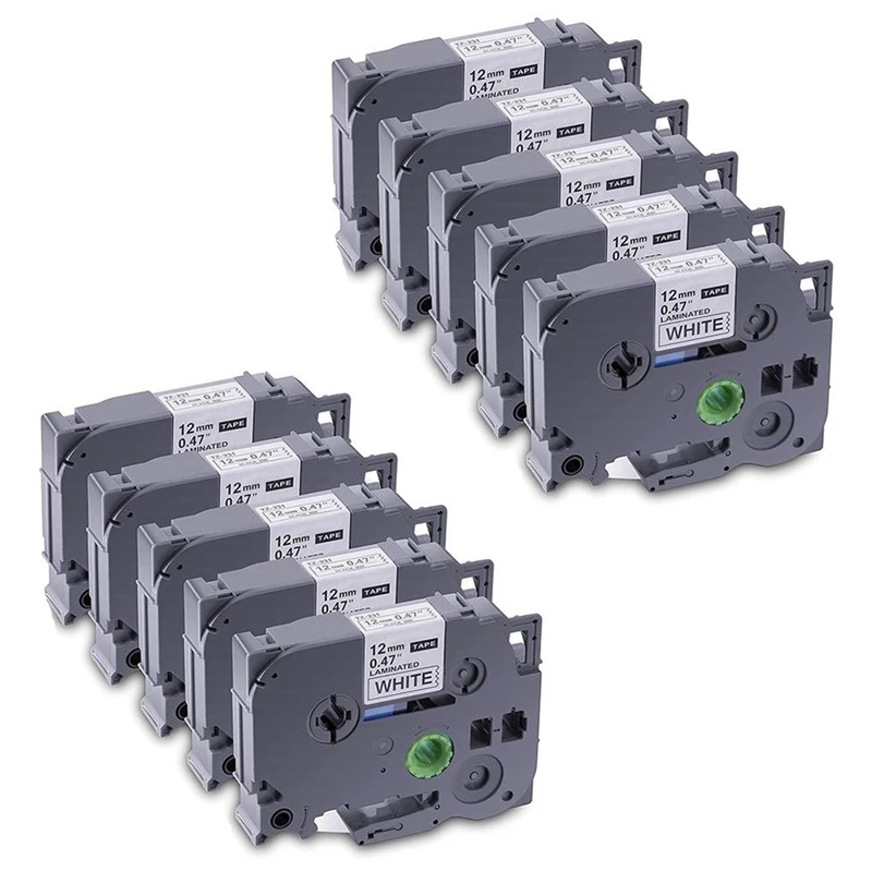 

10 шт., ламинированная лента для этикеток, 12 мм