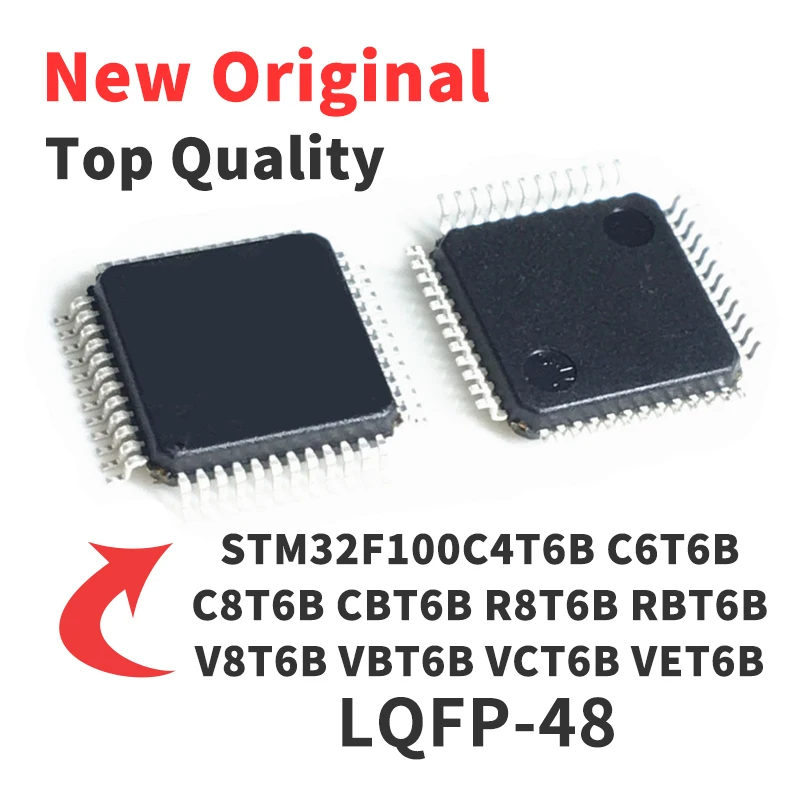 

STM32F100C8T6B STM32F100CBT6B STM32F100C4/C6/R8T6 STM32F100VBT6 STM32F100V8T6 STM32F100 VET6B VCT6 RBT6B LQFP-48 Chip IC
