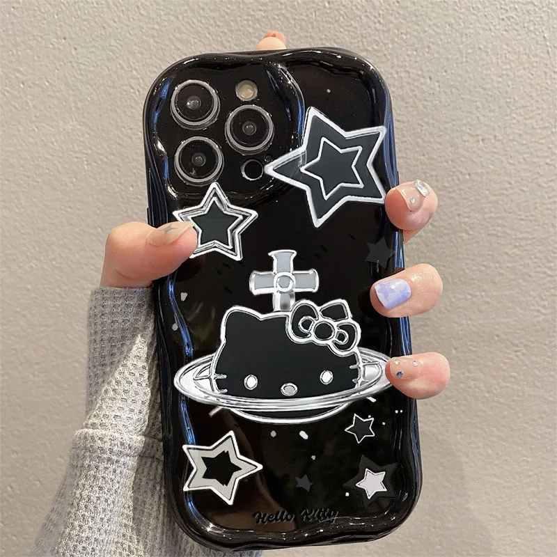 Sanrios Kawaii Hellokitty 3D волна фото для OPPO Reno 11 F 8 T 7 Z 6 5 4 Pro F23 F11 F9 4G чехол телефона Мягкая